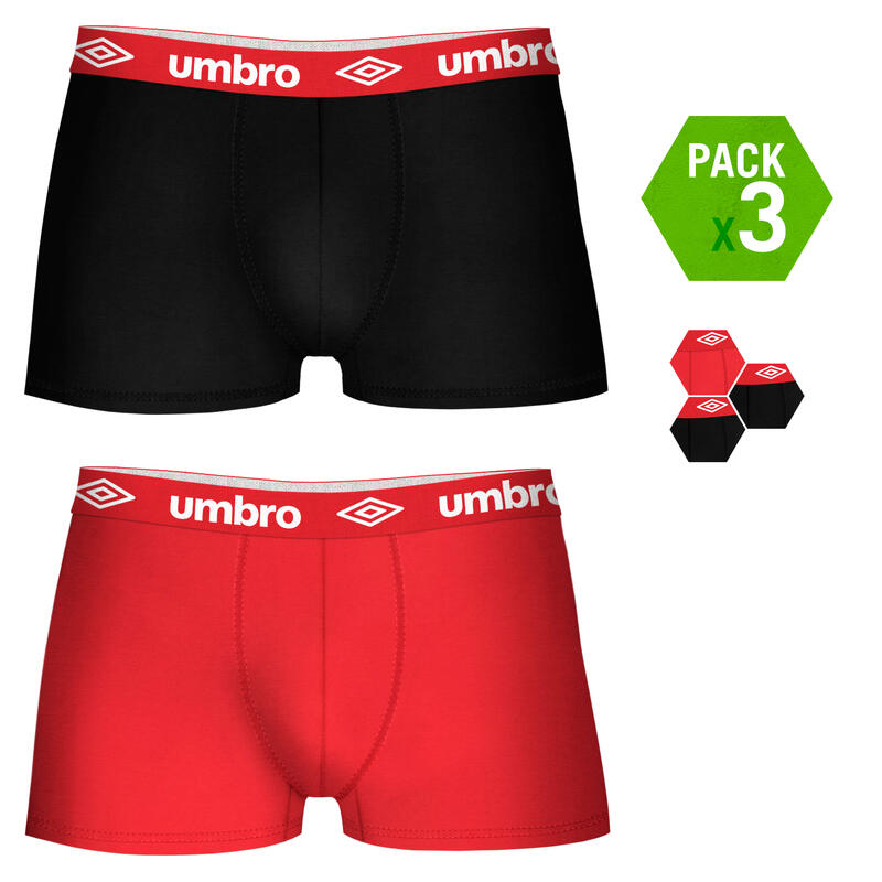 Pak 3 umbro -onderbroek in verschillende kleuren