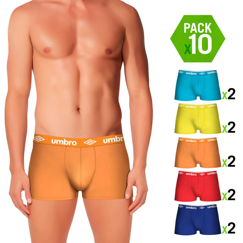 Pak 10 umbro -onderbroek in verschillende kleuren