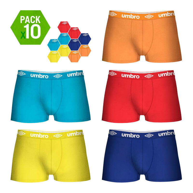 Pak 10 umbro -onderbroek in verschillende kleuren