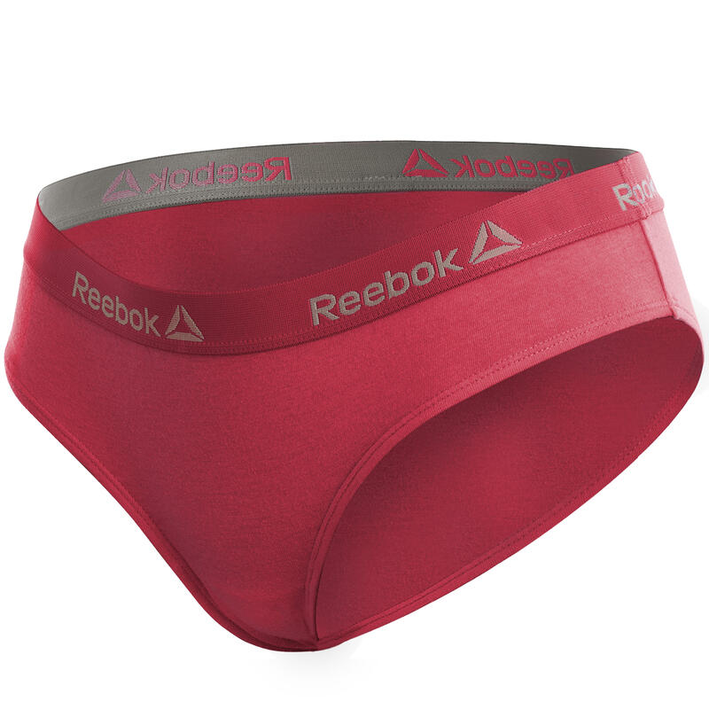 Pack 2 shorts de sport pour femme reebok de couleur rose foncé/rose
