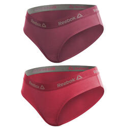 Pak 2 sportshorts voor dames van reebok in de kleur donkerroze/roze