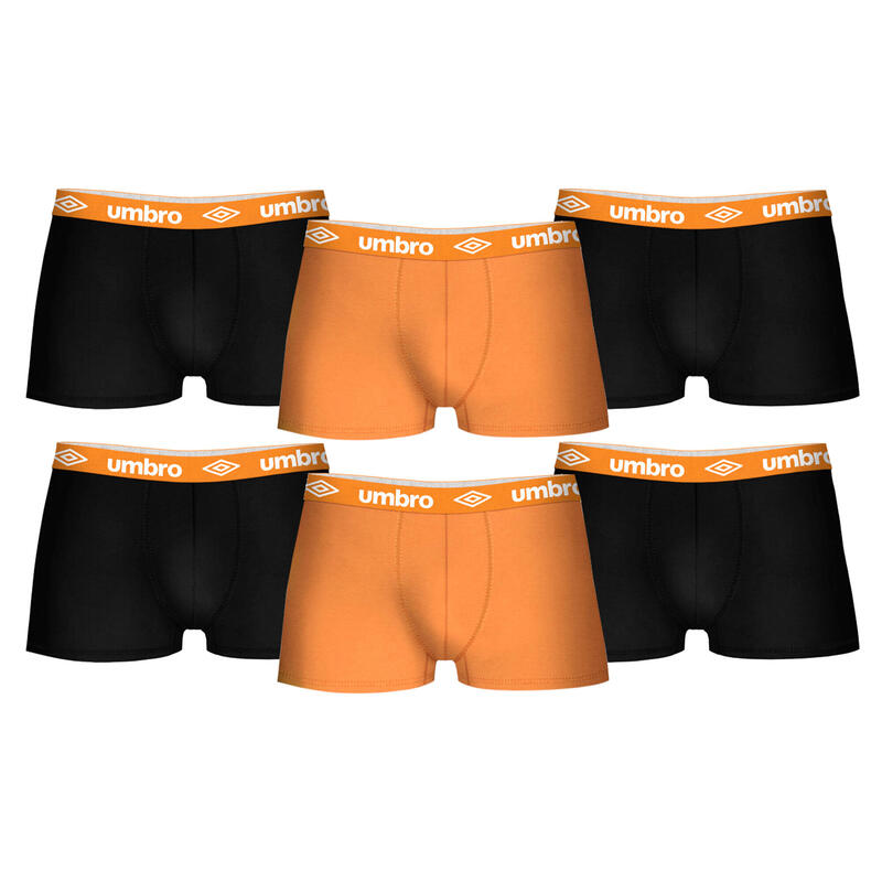 Emportez 6 sous-pants Umbro en noir et orange