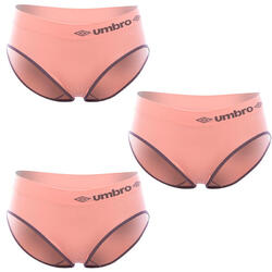 Pack 3 slips de sport femme umbro rose