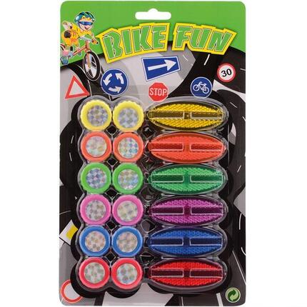 Johntoy Réflecteurs pour rayons, set de 18