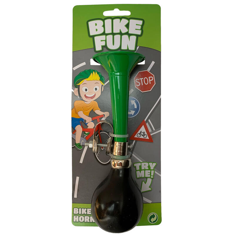 Claxon mini-trompeta verde, Bike Fun