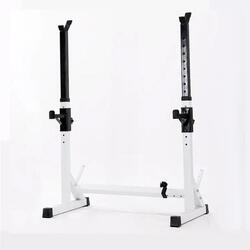 Rack Réglable Squat Blanc Fitness Tech