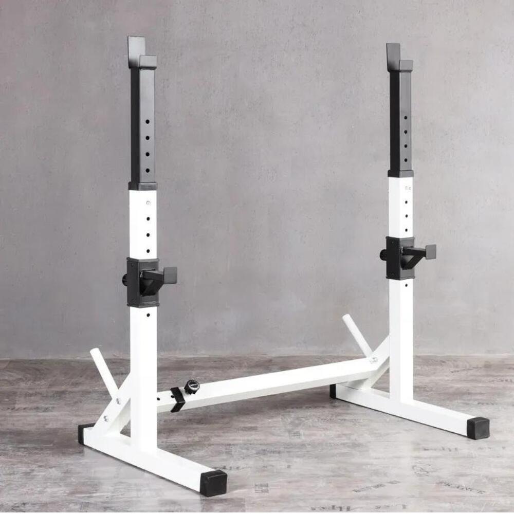Rack Réglable Squat Blanc Fitness Tech 4/6