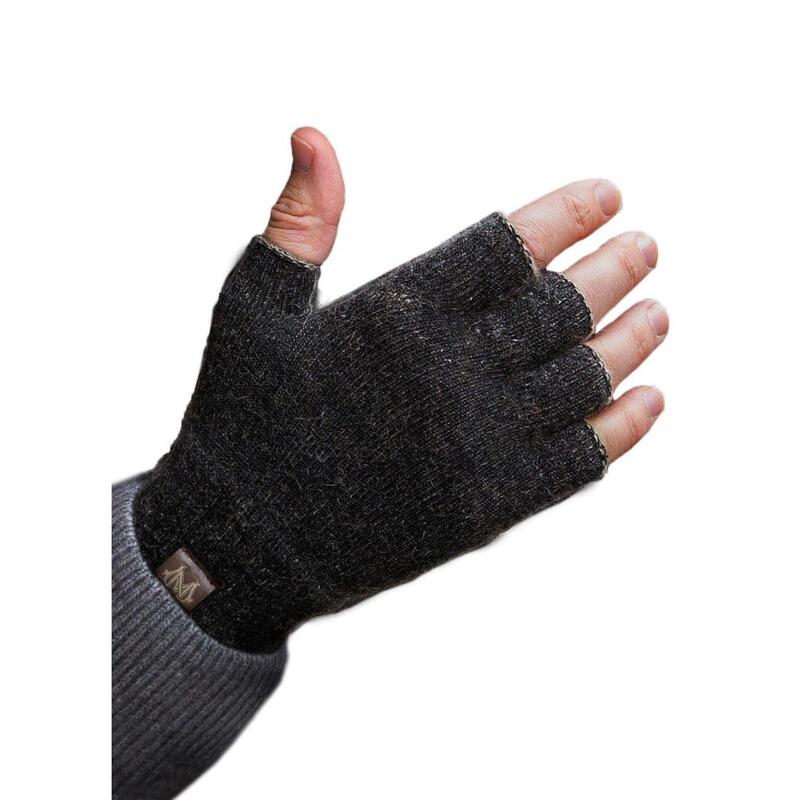 Weft Gants Possum/Merino - Doigts courts - Noir anthracite