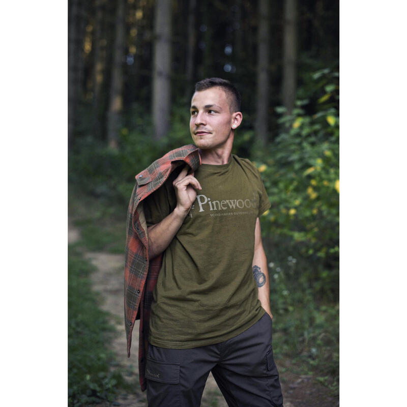 Pinewood Outdoor Life T-Shirt - Hunting Olive (5445)