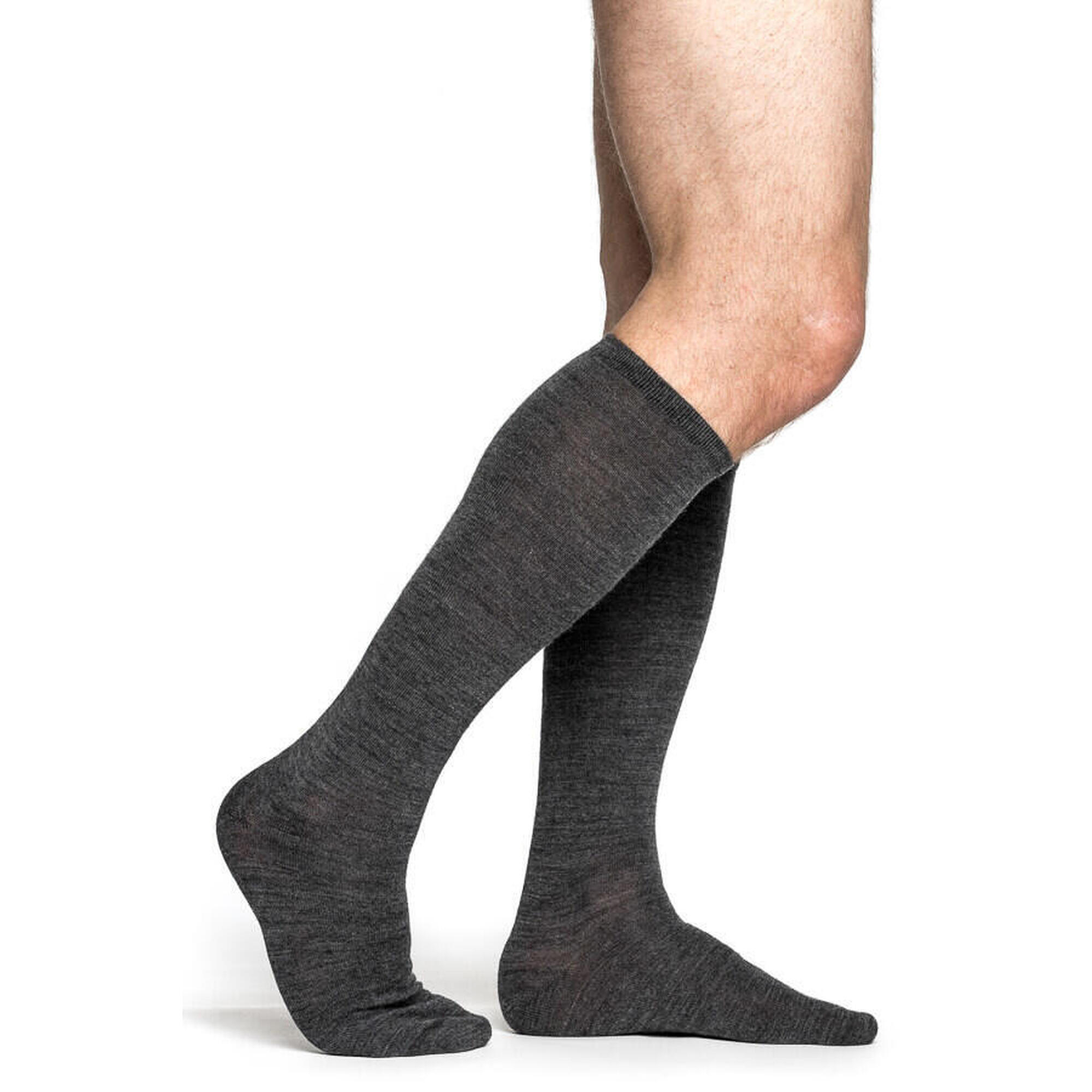 Woolpower Merino Sokken Liner Knee-high - Grey