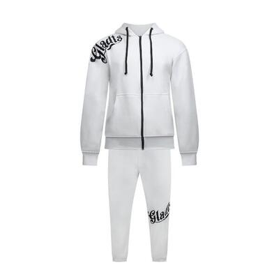 Gladts-joggingpak-trainingspak-ice wit