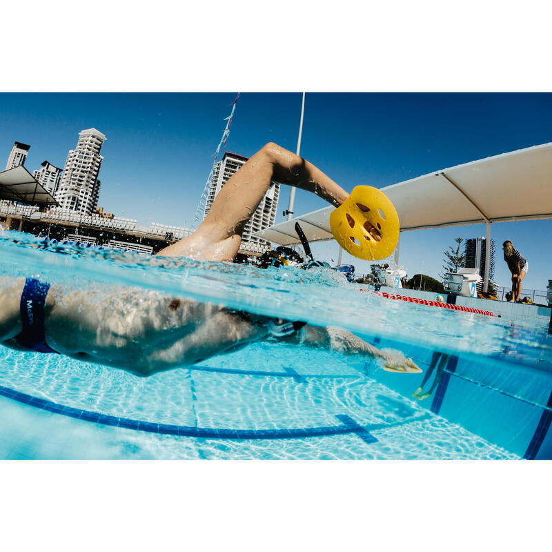 Pagaies de technique et de force sans caoutchouc Finis Manta Paddle Jaune.