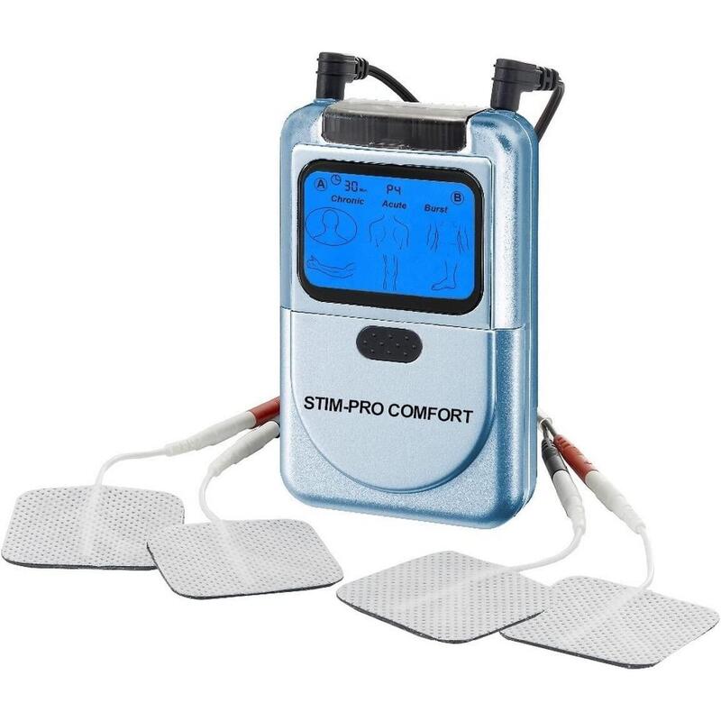 axion électrostimulateur STIM-PRO Comfort - avec 4 pads d'électrodes 5x5 cm