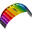HQ-Symphony Beach III 2.2 Rainbow, Lenkmatte|Lenkdrachen, ab 14 Jahren, 73x220cm