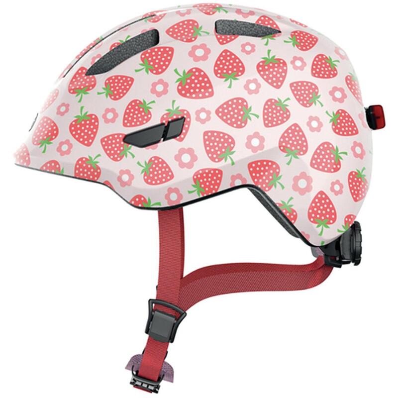 ABUS Casque de loisirs pour enfants "Smiley 3.0 LED " rose strawberry