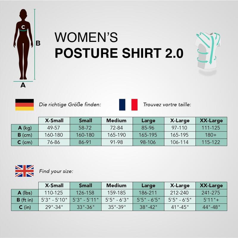Haltungsshirt Damen – Nude | Haltungskorrektur | Rückenstütze | Haltungstrainer