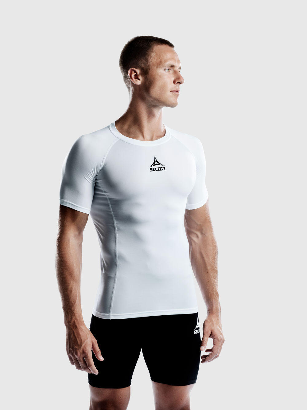 T-Shirt Compressão SELECT Baselayer Adulto Branco 2/2