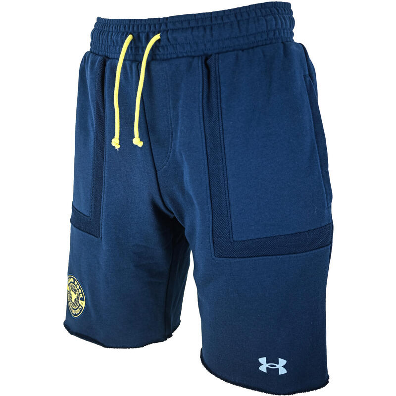 Calção Under Armour Project Rock Heavyweight Terry Shorts, Azul, Homens