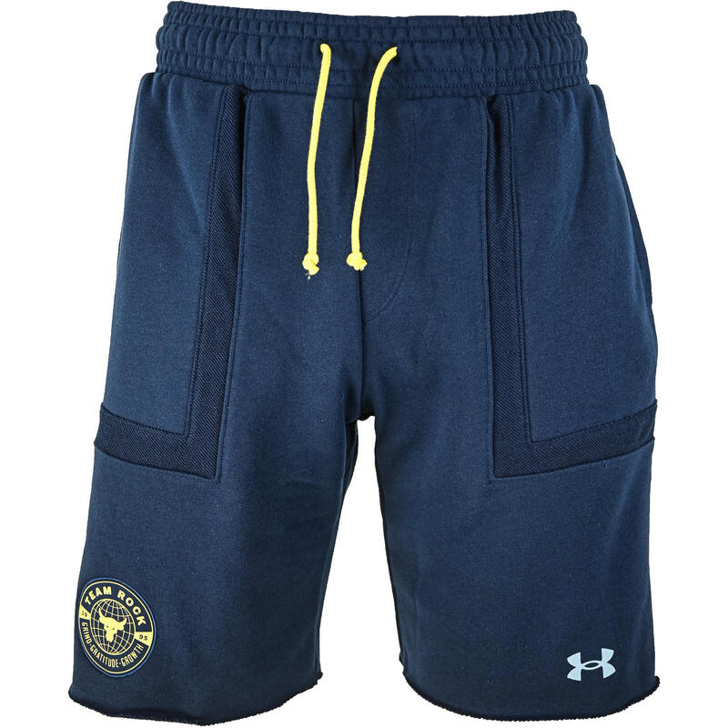 Calção Under Armour Project Rock Heavyweight Terry Shorts, Azul, Homens