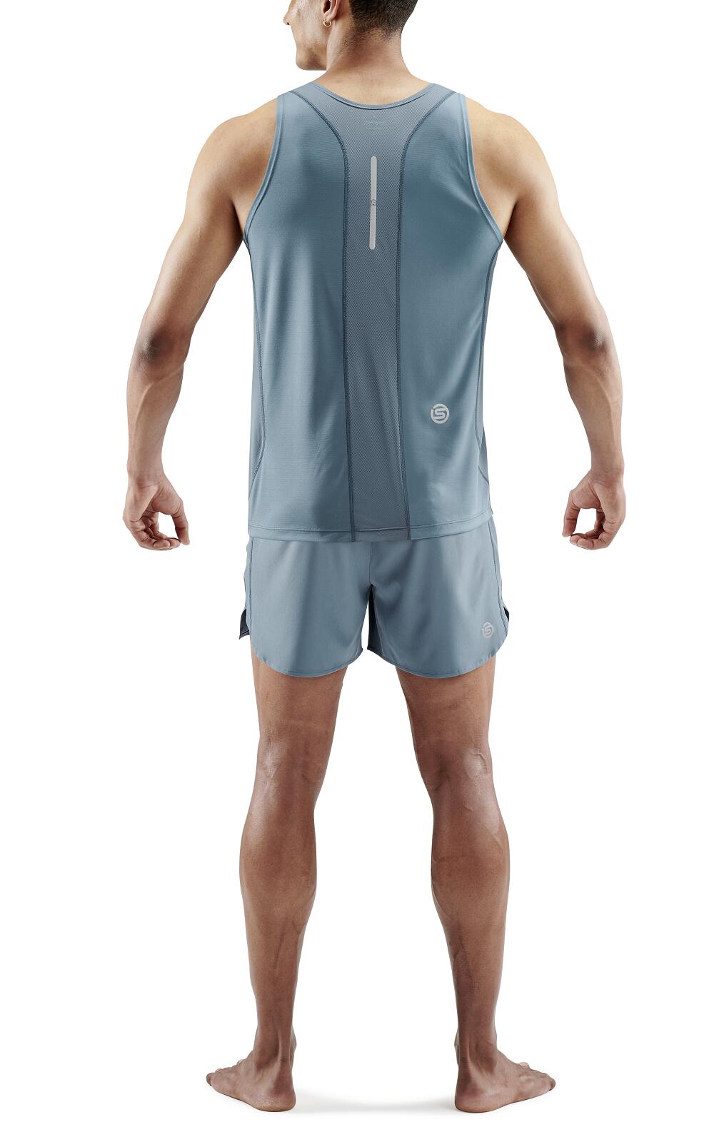Running Singlet Men's Activewear 3-Series Blue Grey