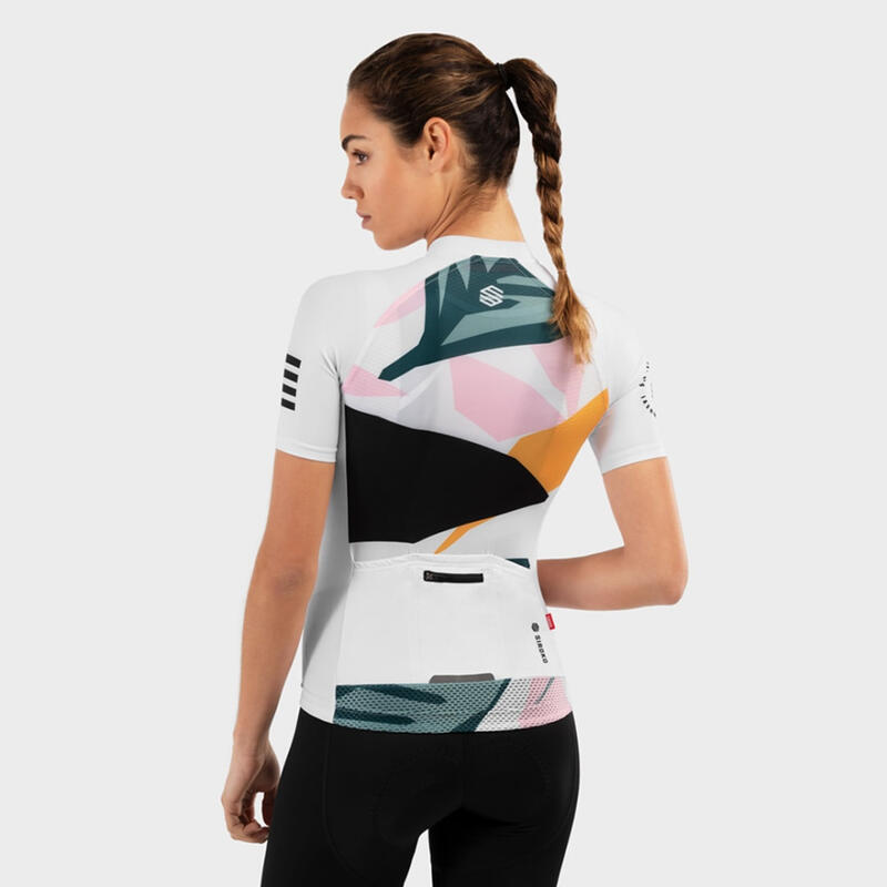 Camisola de ciclismo manga curta mulher M2 Pinerolo SIROKO Branco