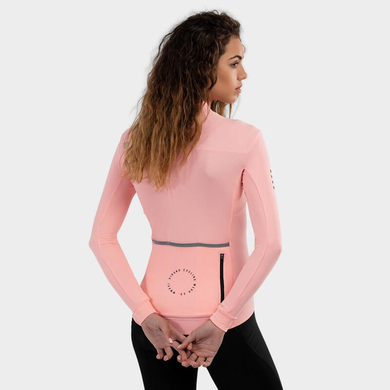 Camisola térmica de ciclismo para mulher M4 Danseuse SIROKO Rosa Pêssego