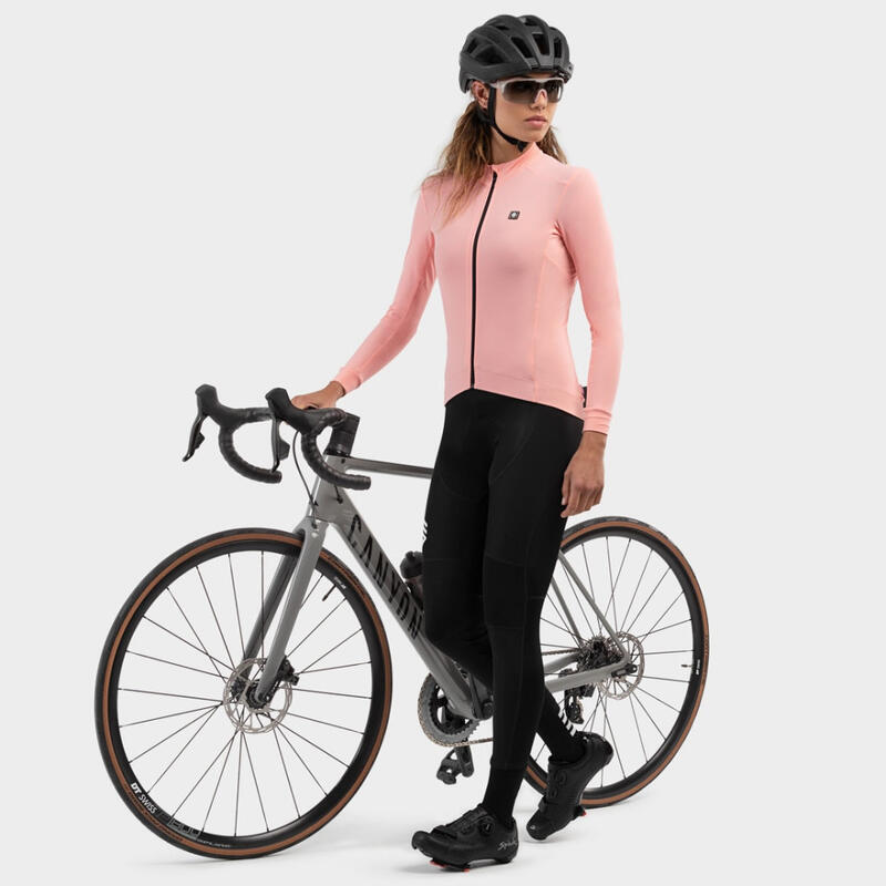 Maillot vélo thermique femme Cyclisme M4 Danseuse Pêche Rosée