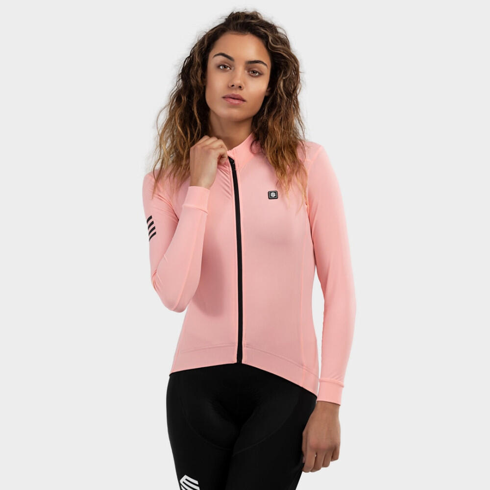Maillot Vélo Thermique Femme Cyclisme M4 Danseuse Pêche Rosée