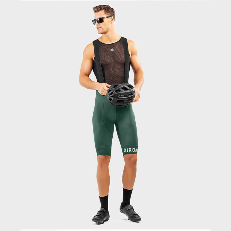 Cuissard vélo court homme Cyclisme BX Oberwald Vert Armée