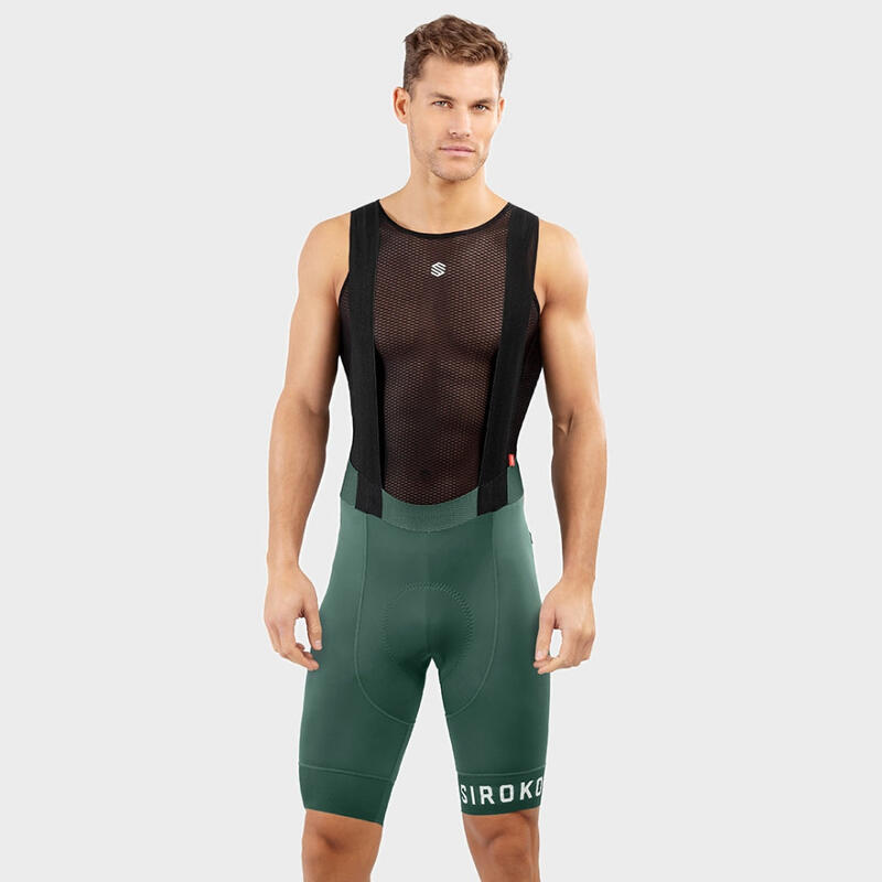 Culote corto ciclismo hombre BX Oberwald SIROKO Verde Militar