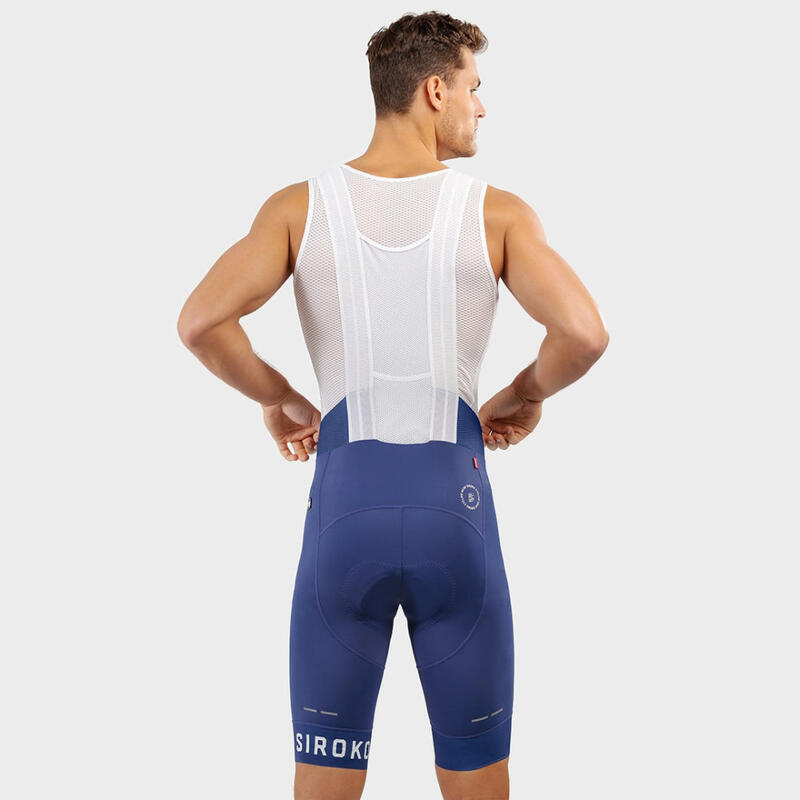 Cuissard vélo court homme Cyclisme BX Umbrail Bleu Marine