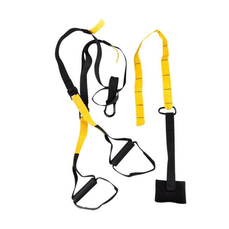 Suspension trainer - TRX kwaliteit - Zwart/geel - Met draagtas