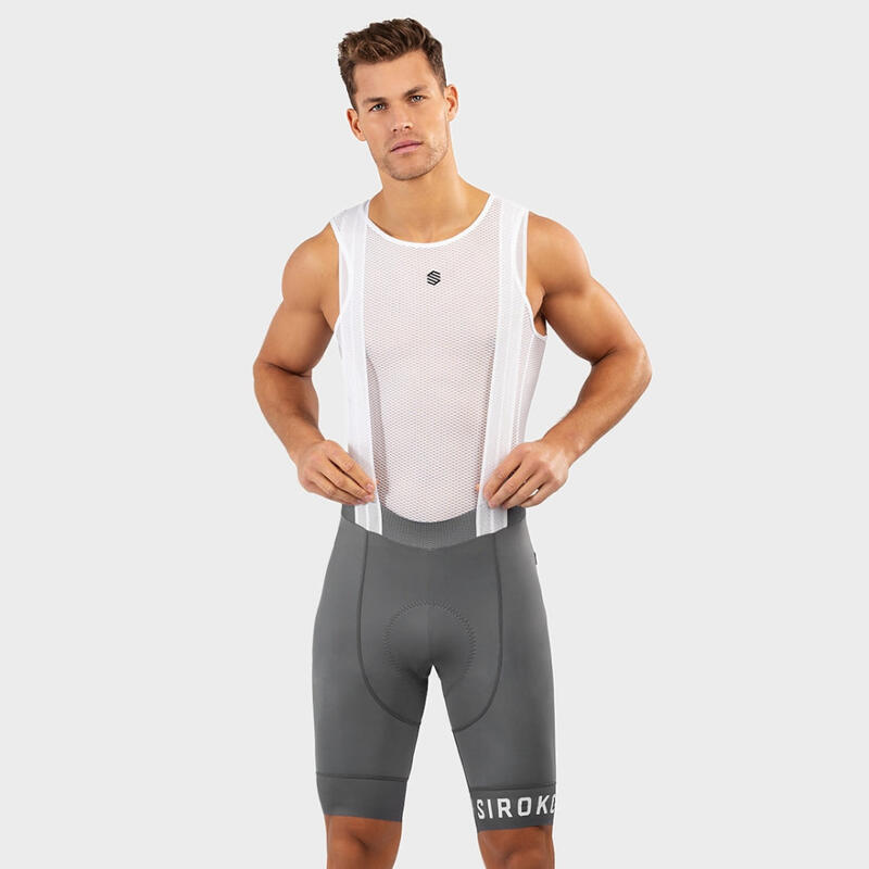 Cuissard vélo court homme Cyclisme BX Fassa Gris