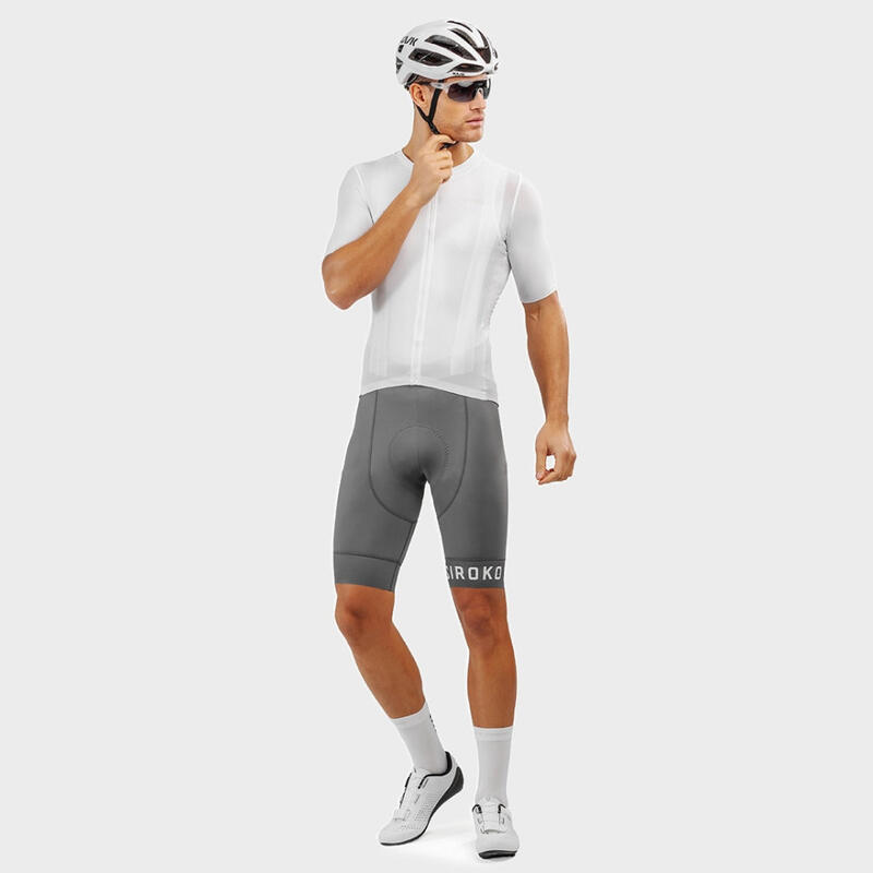 Calções ciclismo com alças para homem BX Fassa SIROKO Cinzento