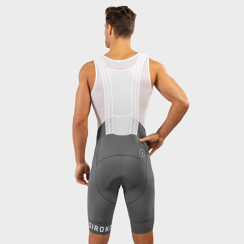 Cuissard vélo court homme Cyclisme BX Fassa Gris