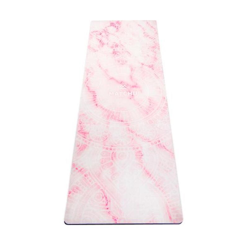 Yogamatte - 180 cm x 60 cm x 0,5 cm - Rosa Marmor - Deluxe