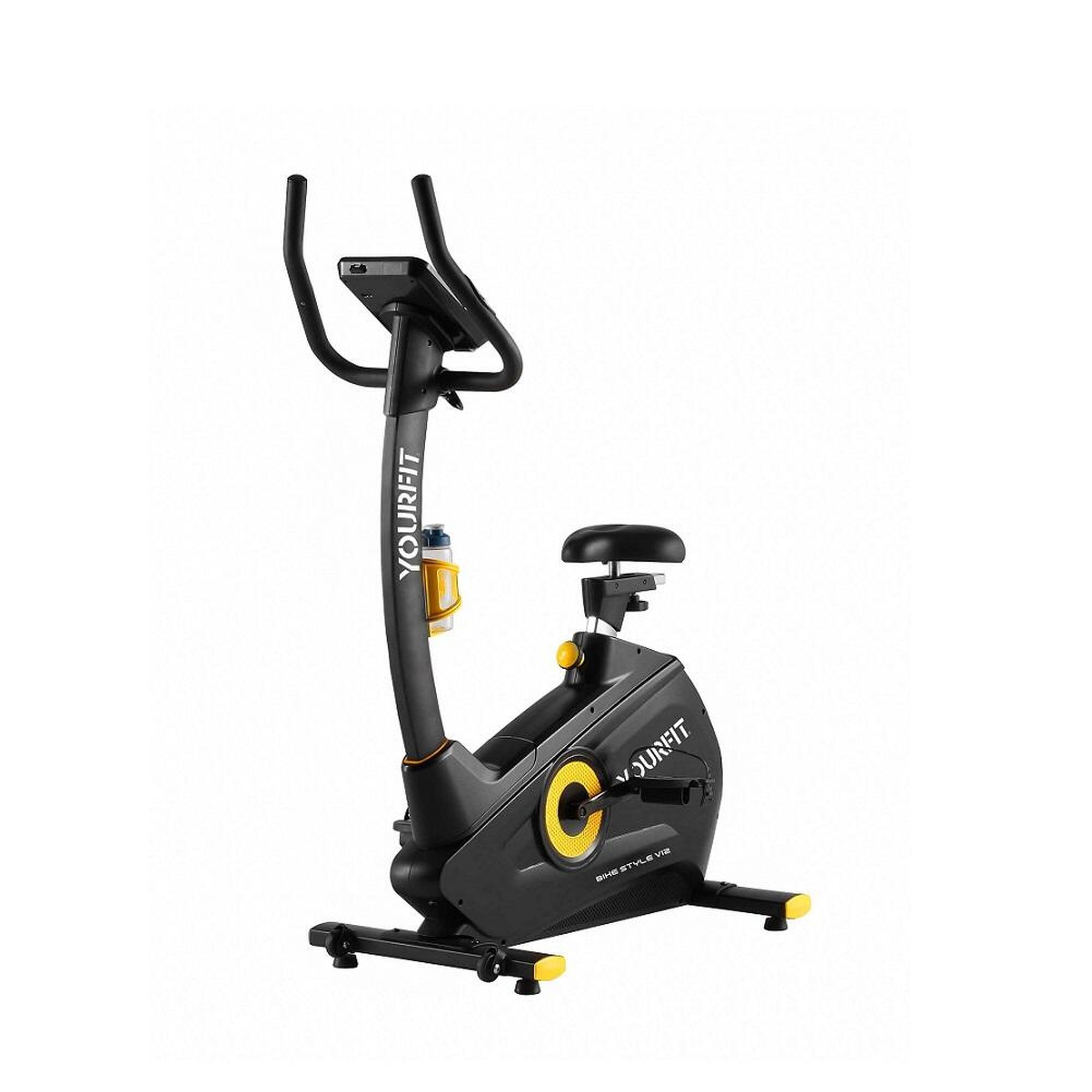 Yourfit - Vélo Vertical V12 - Vélo D'Appartement - Jaune|noir - Taille Unique - Decathlon