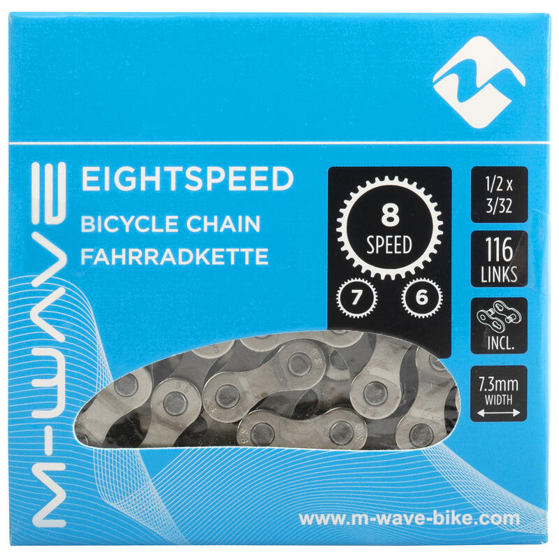 M-WAVE Fahrradkette Eightspeed, braun