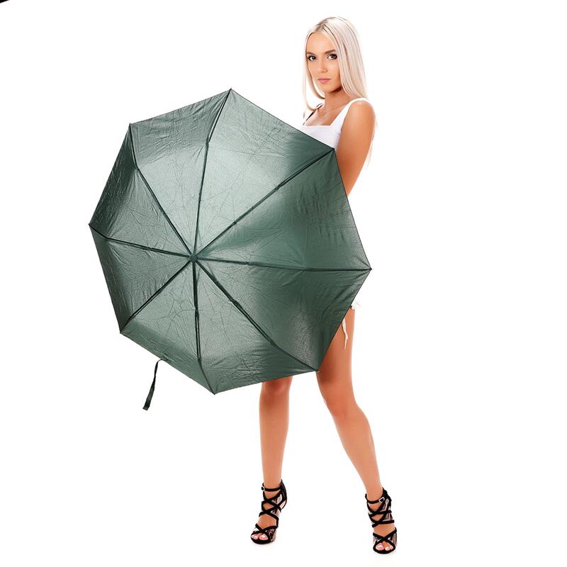 Umbrela pliabila, cu functia de deschidere/inchidere automata, Verde, 90cm