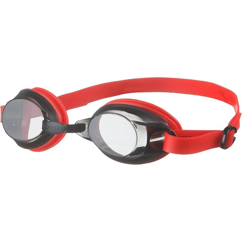 Jet Schwimmbrille für HerrenDamen Unisex Damen und Herren Rot/Rauch-Grau