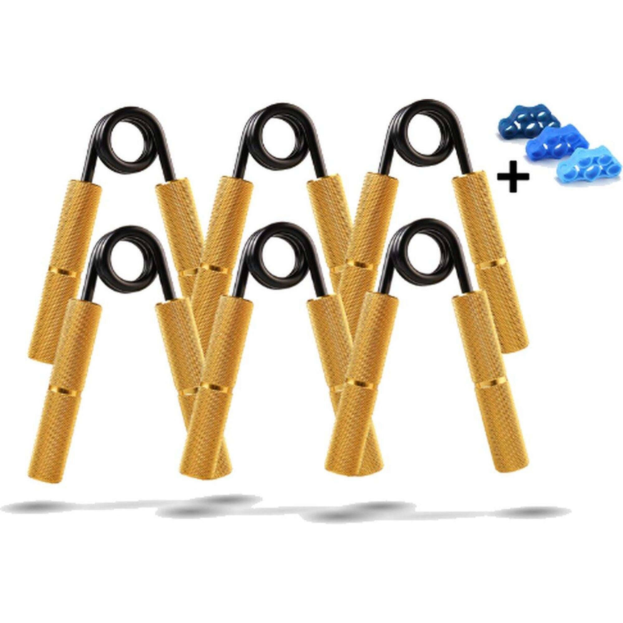 GOLDEN GRIP Handknijper 6-Delige Premium Set Level 1-6 (23-135kg) - Knijphalter