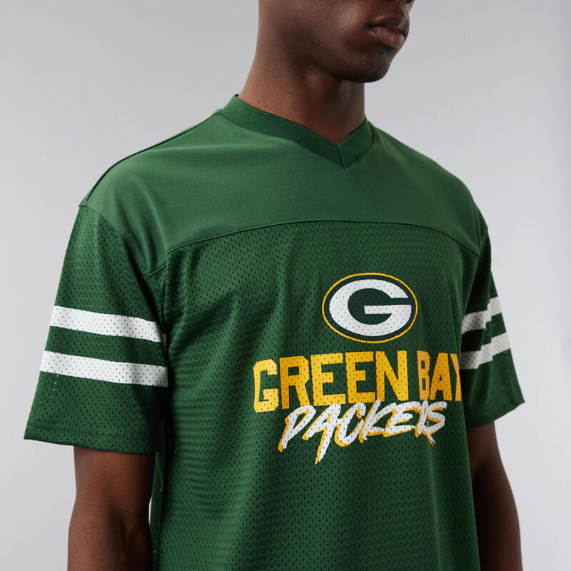 T-Shirt NFL Green Bay Packers Script Mesh Herren NEW ERA
