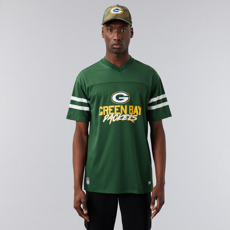 T-Shirt NFL Green Bay Packers Script Mesh Herren NEW ERA