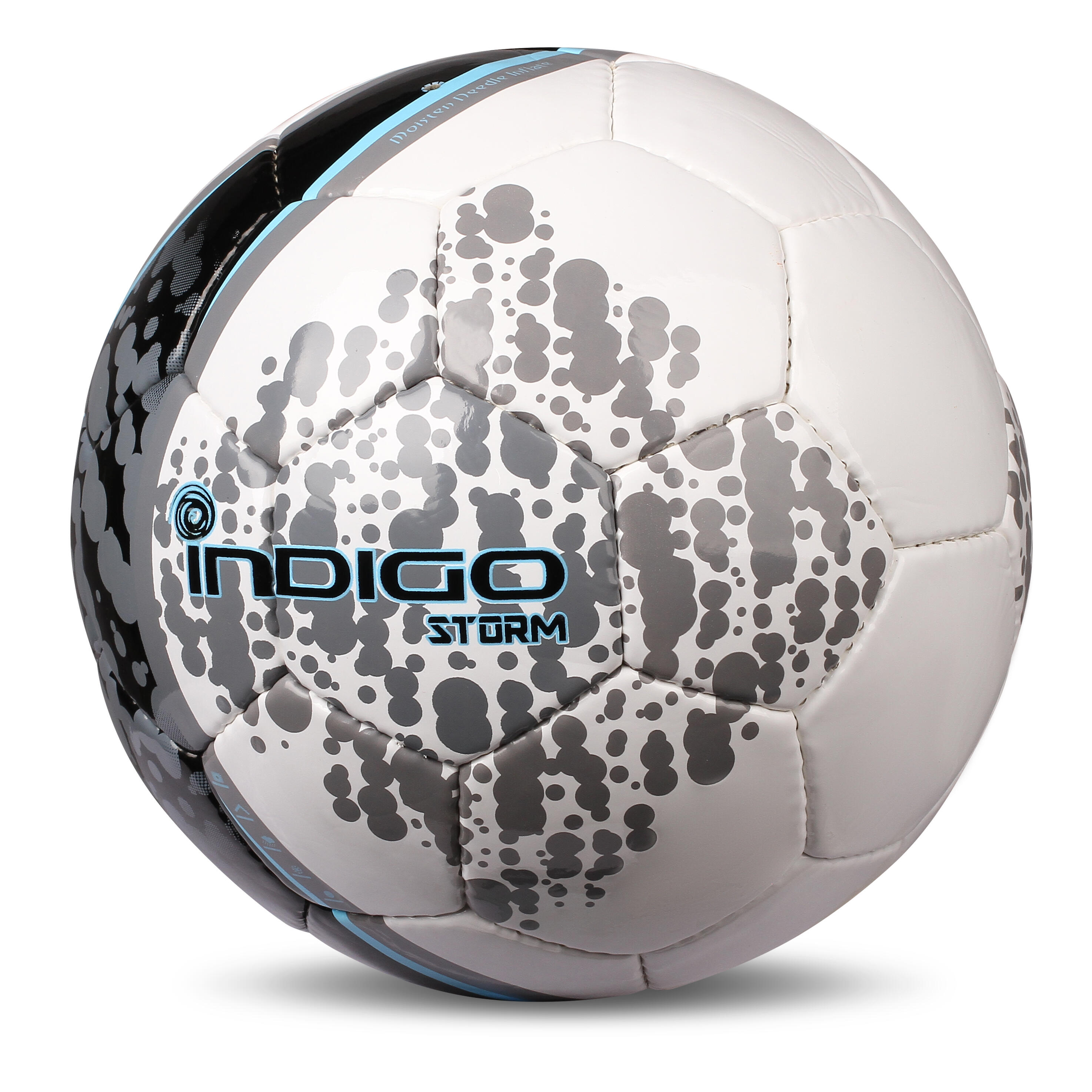 INDIGO SPORTS Bola de Futebol de Treinamento Nº5 STORM INDIGO Branco-Azul-Cinza