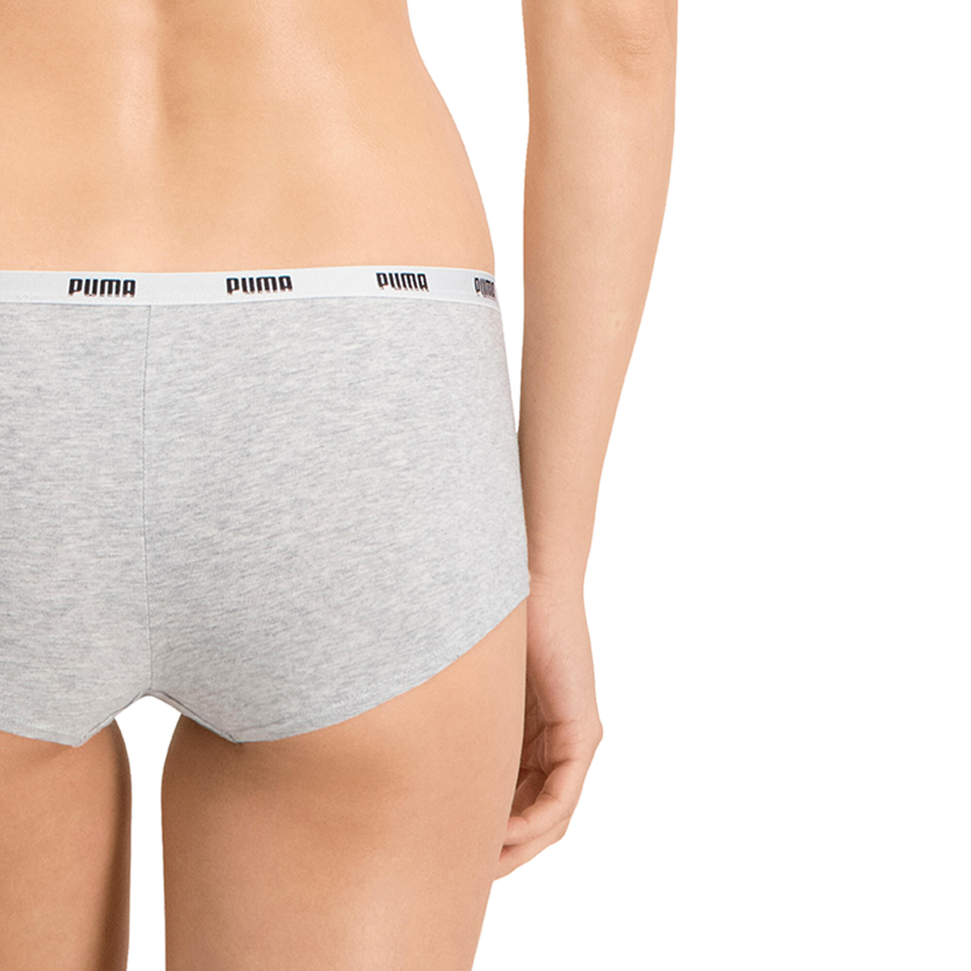Puma Ladies calcinha 3-pacote mini branco curto/cinza/preto, l 3/7