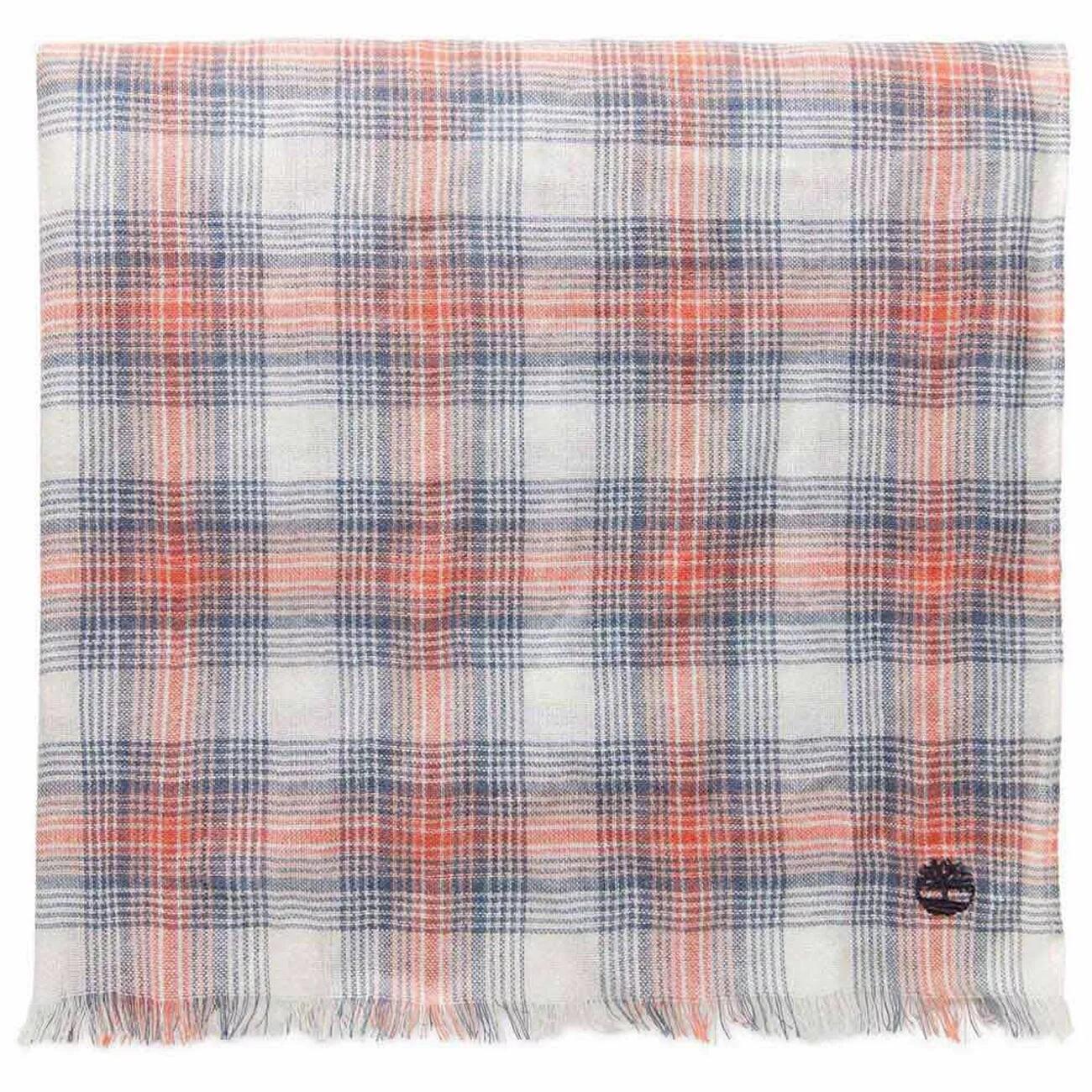 Mens Plaid Scarf (Red/Blue) 2/3