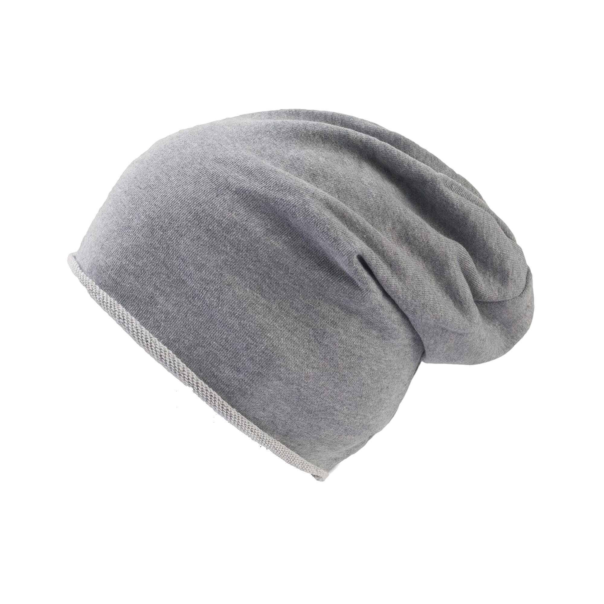 Brooklin Raw Edge Jersey Beanie (Grey) 1/5