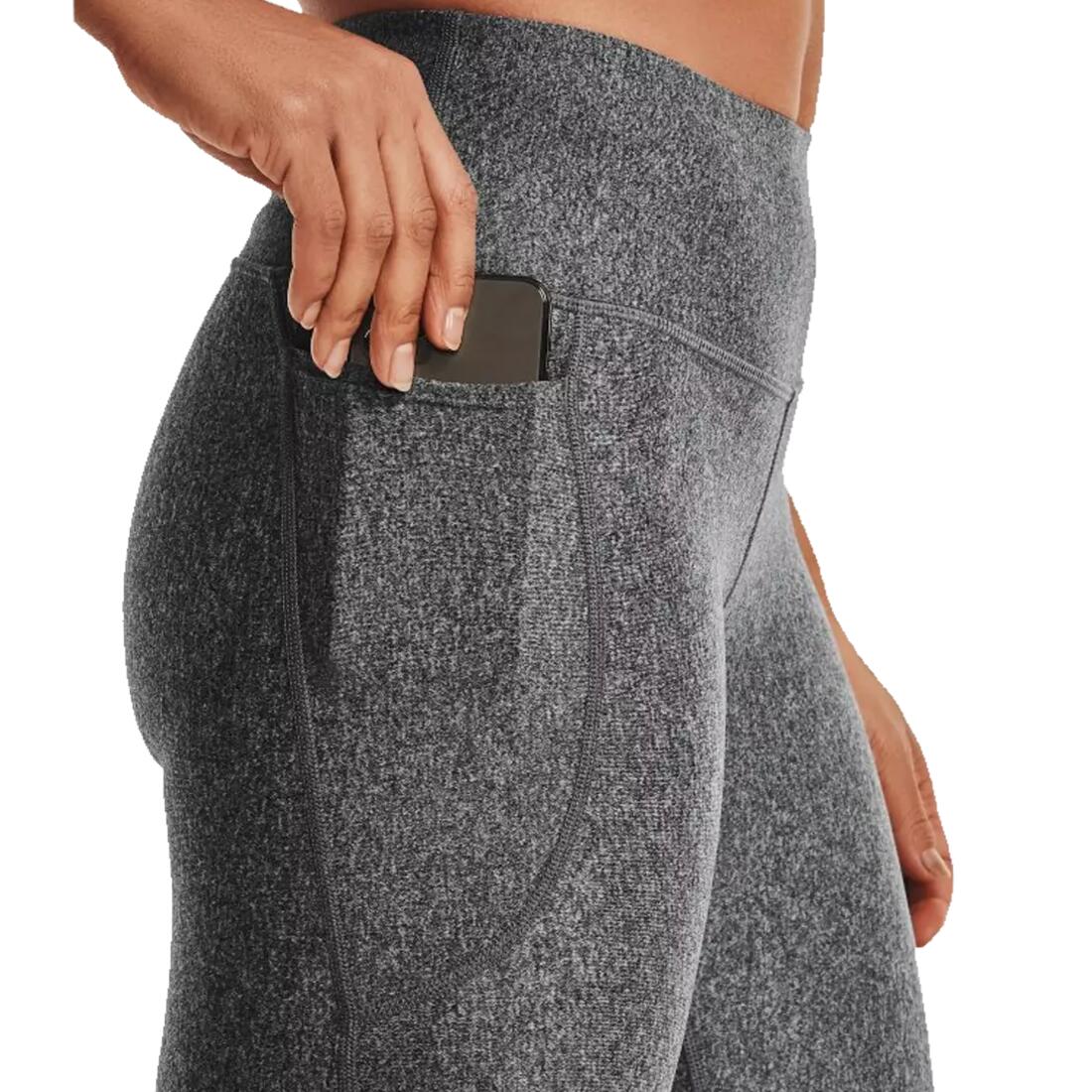 Leggings tobilleros grises Under Armour para mujer 3/4