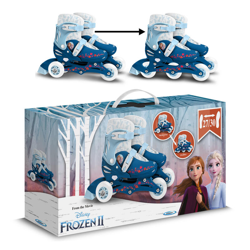 Disney Frozen II Inline Skates Hardboot White/Blue taille 27-30