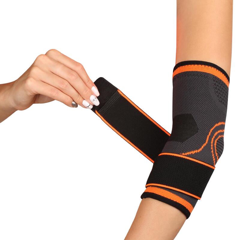 Coudière Élastique avec Sangles de Compression INDIGO Noir-Orange